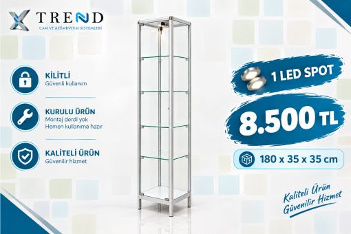 cam vitrin kilitli
