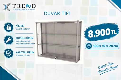 duvar tipi cam dolap